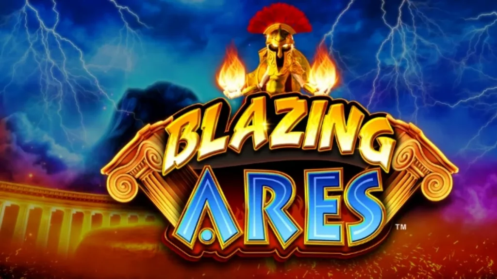 Tampilan visual slot Blazing Ares dengan tema dewa perang Yunani