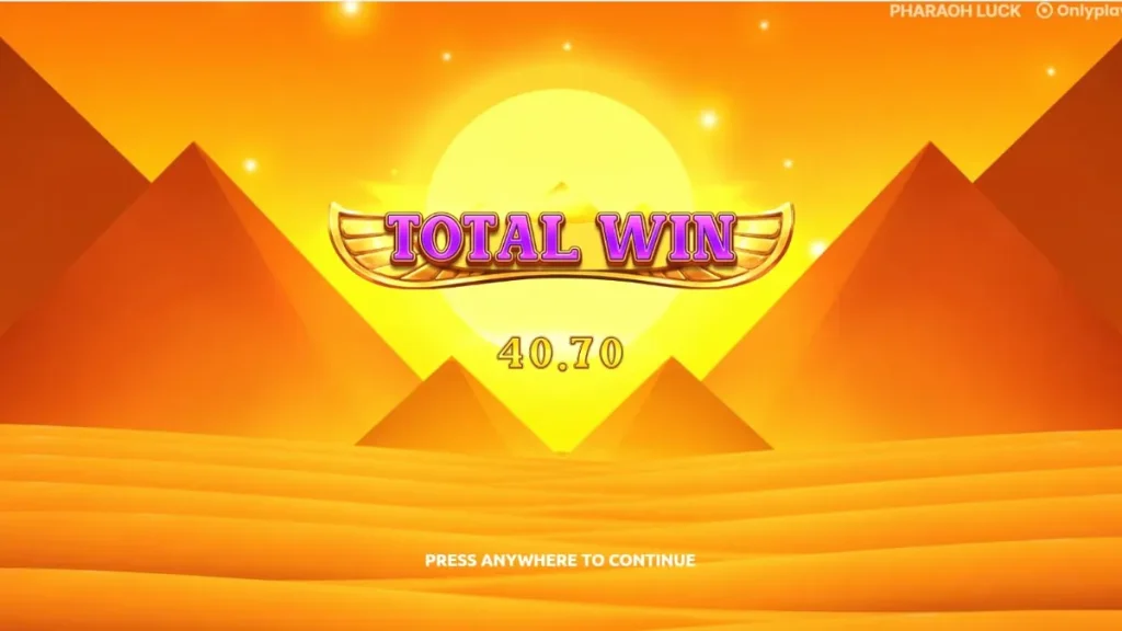 Tampilan visual slot Pharaoh Luck dengan tema Mesir kuno yang mewah dan penuh simbol keberuntungan.