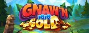 Tampilan visual slot Gnaw’n Gold dengan tema alam